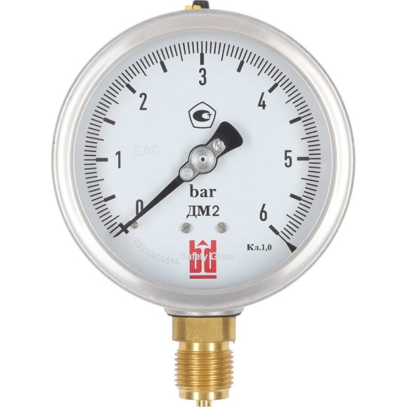 Манометр ДМ 2 100 Р (0-6) бар, кл.1.0, G1/2 Манометр ДМ 2 100 Р (0-6) бар, кл.1.0, G1/2
