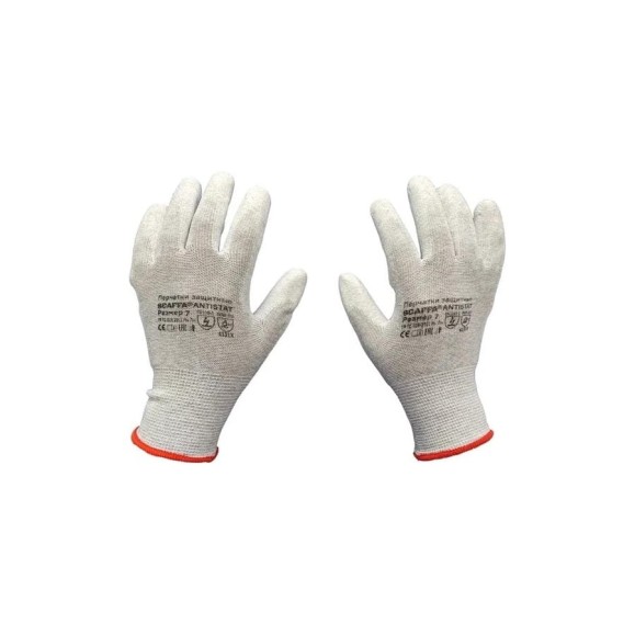 Перчатки Scaffa antistat PU1350A-LG от статического электричества размер 8 00-00015300