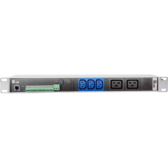 Блок силовых розеток Rem, IEC 60320 С13x3, IEC 60320 С19x2, вход колодка, 45x484x60 мм (ВхШхГ), 32А, 19", без шнура, алюминий, с мониторингом R-MC1-32-3C13-2C19-440-K Блок силовых розеток Rem, IEC 60320 С13x3, IEC 60320 С19x2, вход колодка, 45x484x60 мм (ВхШхГ), 32А, 19", без шнура, алюминий, с мониторингом R-MC1-32-3C13-2C19-440-K