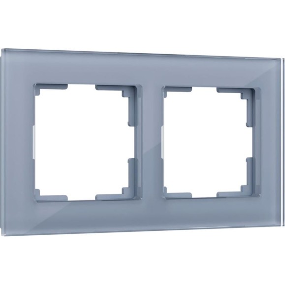 Рамка на 2 поста Werkel WL01 Frame 02 серый, стекло a030776 Рамка на 2 поста Werkel WL01 Frame 02 серый, стекло a030776
