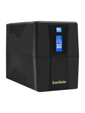 Источник бесперебойного питания ExeGate Power Smart ULB-1000.LCD.AVR.4C13.RJ.USB 1000VA 550W, LCD, AVR, 4C13, RJ45 11,USB, Black 292790