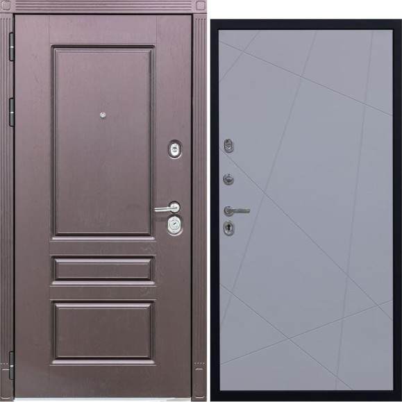 Дверь DIVA STR МХ-27 2050x860 мм, левая, Крафтовый дуб - Д11 Силк Маус УТ-00079892