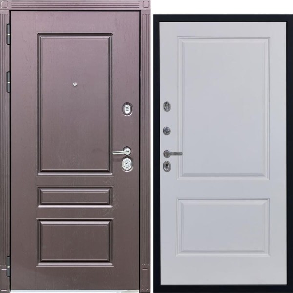 Дверь DIVA STR МХ-27 2050x860 мм, левая, Крафтовый дуб - Д7 Белый софт УТ-00079913