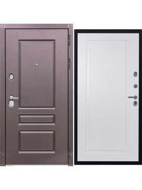 Дверь DIVA STR МХ-27 2050x960 мм, правая, Крафтовый дуб - Н10 Белый софт УТ-00079926