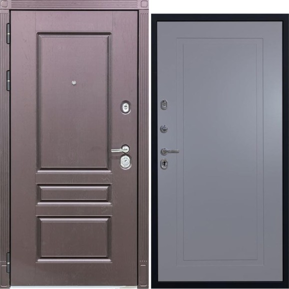 Дверь DIVA STR МХ-27 2050x860 мм, левая, Крафтовый дуб - Н10 Силк Маус УТ-00079931