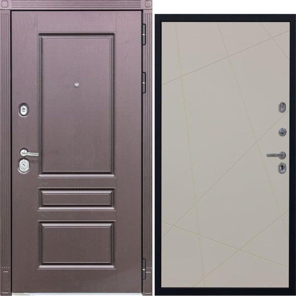 Дверь DIVA STR МХ-27 2050x960 мм, правая, Крафтовый дуб - Д11 Софт Шампань УТ-00079898
