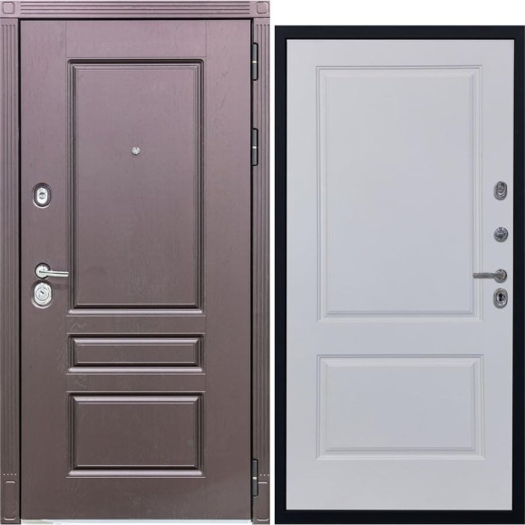 Дверь DIVA STR МХ-27 2050x860 мм, правая, Крафтовый дуб - Д7 Белый софт УТ-00079912