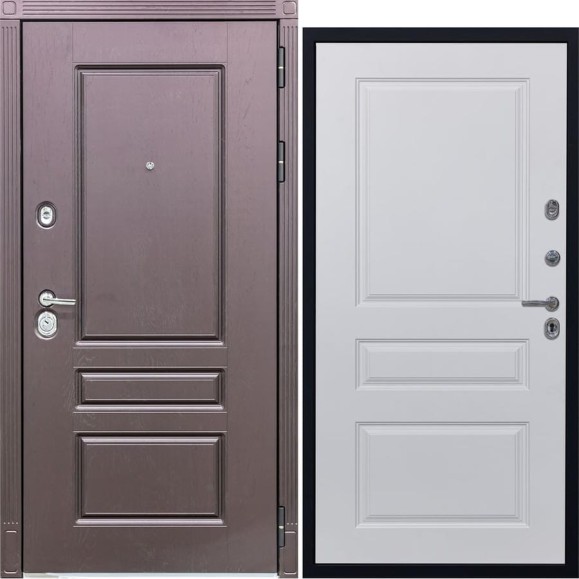 Дверь DIVA STR МХ-27 2050x860 мм, правая, Крафтовый дуб - Д13 Белый софт УТ-00079900