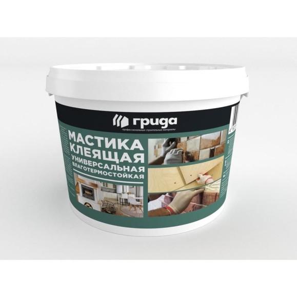 Клеящая влаготермостойкая мастика ГРИДА 20 кг 4771 Клеящая влаготермостойкая мастика ГРИДА 20 кг 4771