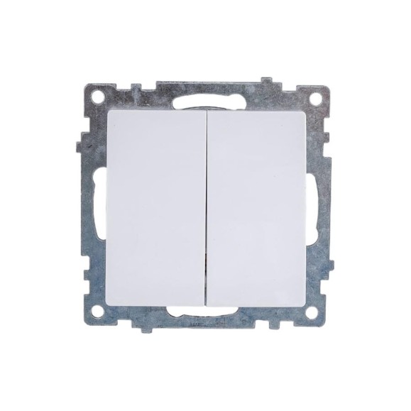 2-клавишный выключатель STEKKER механизм, GLS10-7104-01, 250V, 10А, серия Катрин, белый 39300 2-клавишный выключатель STEKKER механизм, GLS10-7104-01, 250V, 10А, серия Катрин, белый 39300
