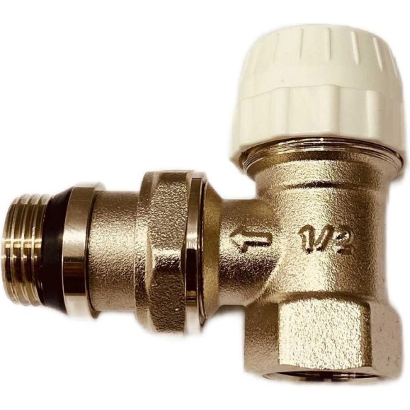 Кран для радиатора Millennium 1/2", угловой, верхний, под термоголовку 45143