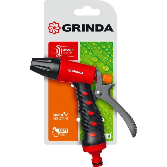 Пластиковый поливочный пистолет GRINDA T-R плавная регулировка 8-427186 Пластиковый поливочный пистолет GRINDA T-R плавная регулировка 8-427186