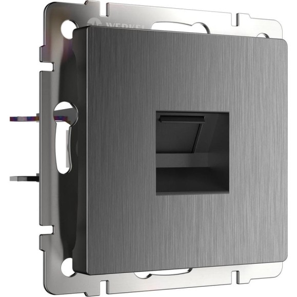 Розетка Ethernet RJ-45 Werkel WL04 графит рифленый a046601