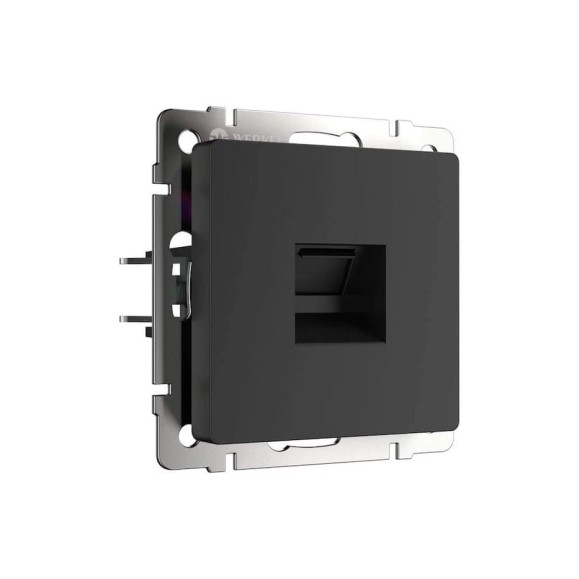 Розетка Ethernet RJ 45 Werkel WL08 черный матовый a029859