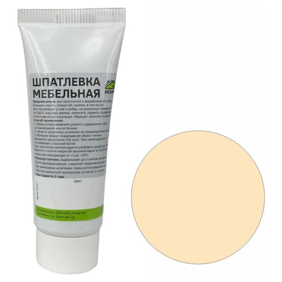 Мебельная шпатлевка Resmat цвет клен мэдисон, 55 г, блистер арт. 2416
