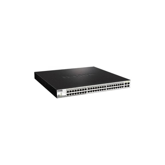 Настраиваемый l2 коммутатор с 48 портами 10/100/1000base-t и 4 портами 1000base-x sfp d-link Proj порты 1-48 poe 802.3af/at DGS-1210-52MPP/E2A