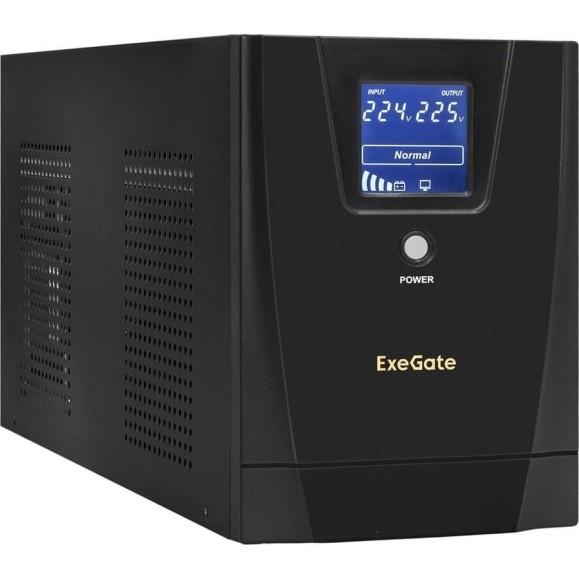 ИБП ExeGate SpecialPro Smart LLB-3000.LCD.AVR.3SH.2C13,RJ45 11,USB, металлический корпус, Black 292636