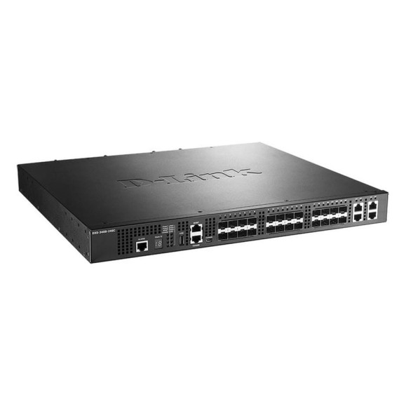 Управляемый стекируемый коммутатор d-link Proj уровня 2+ с 20 портами 10g sfp+ и 4 комбо-портами 10gbase-t/sfp+ DXS-3400-24SC/A1ASI