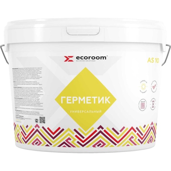 Акриловый герметик ECOROOM AS-10 универсальный, серый, 15 кг E-Герм-4180/15 сер Акриловый герметик ECOROOM AS-10 универсальный, серый, 15 кг E-Герм-4180/15 сер