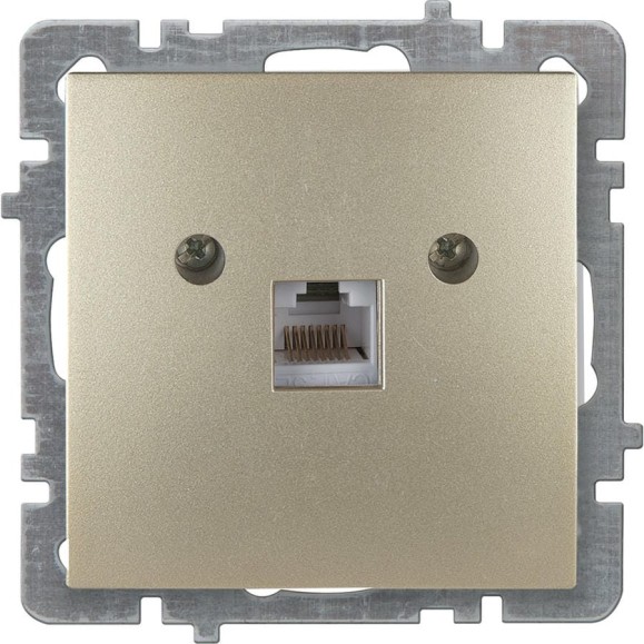 Механизм 1-местной компьютерной розетки Nilson СУ, RJ45 САТ6, TOURAN-ALEGRA-THOR, metallic, золото 24150445 Механизм 1-местной компьютерной розетки Nilson СУ, RJ45 САТ6, TOURAN-ALEGRA-THOR, metallic, золото 24150445