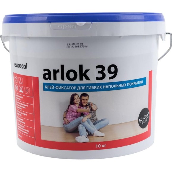 Клей-фиксатор для гибких напольных покрытий ARLOK 39 10 кг 00000003878 Клей-фиксатор для гибких напольных покрытий ARLOK 39 10 кг 00000003878