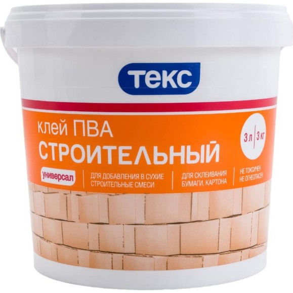 Строительный клей универсал ПВА 3 кг/ 3 л 19016