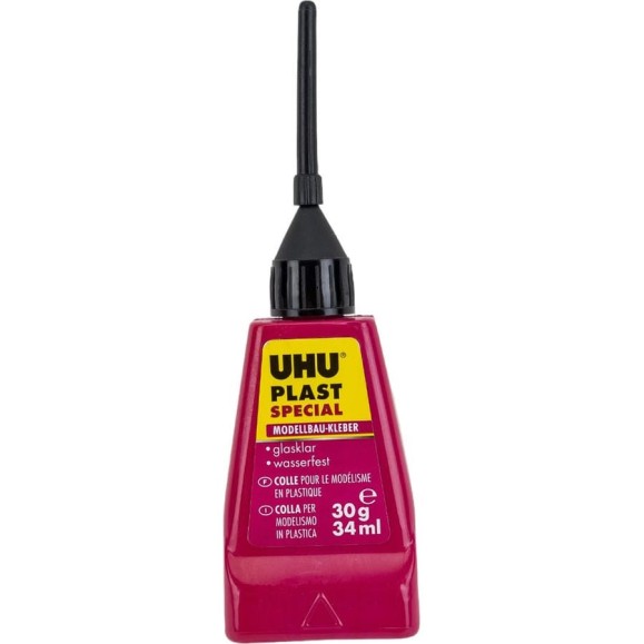 Клей в бутылочке с наконечником-иглой UHU PLAST SPEZIAL 30г шт. 45880