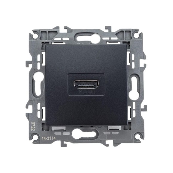 Розетка HDMI ЭРА 14-3114-05 IP20, Elegance, антрацит Б0034336