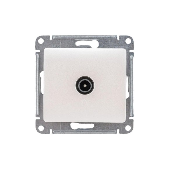 TV розетка Systeme Electric Glossa Перламутр оконечная 1DB SE GSL000691