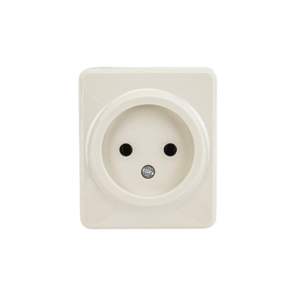 Розетка ЭРА 11-2201-02 2P, 16A-250В, IP20, ОУ, Эксперт, слоновая кость Б0031552