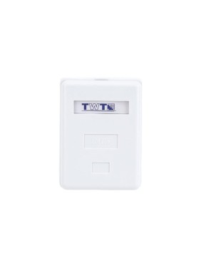Настенная розетка 1 порт RJ-45, категория 6, экранированная, белая, TWT-SM1-45/S6-WH