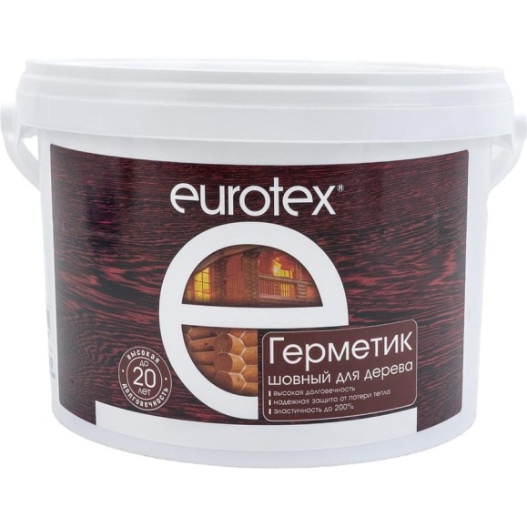 Шовный герметик для дерева Eurotex орех 3 кг 1 27153 Шовный герметик для дерева Eurotex орех 3 кг 1 27153