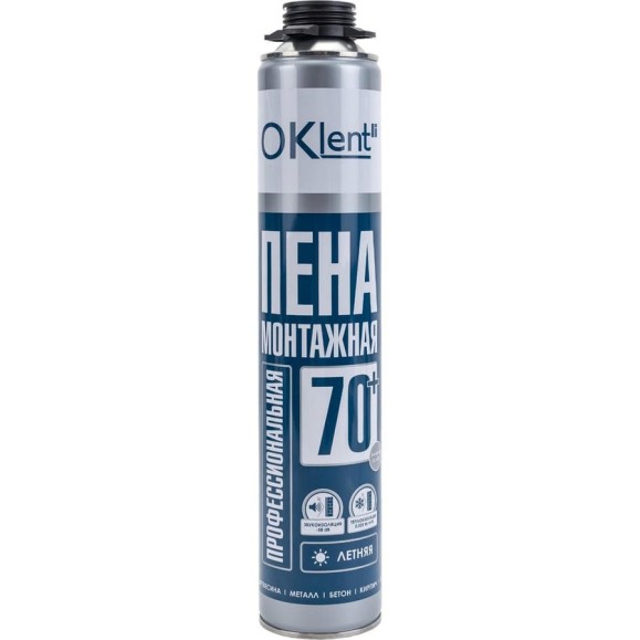 Пена профессиональная монтажная OKlent 70+ летняя 940 гр 00000345888