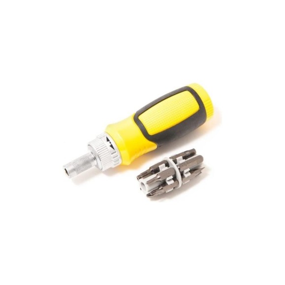 Реверсивная отвертка с комплектом бит BaumAuto SL5, SL6, PH1, PH2, T10, T15, T20, T30, U6, HEX4, HEX5, HEX6, 13 предметов в блистере BM-30311213(15692)