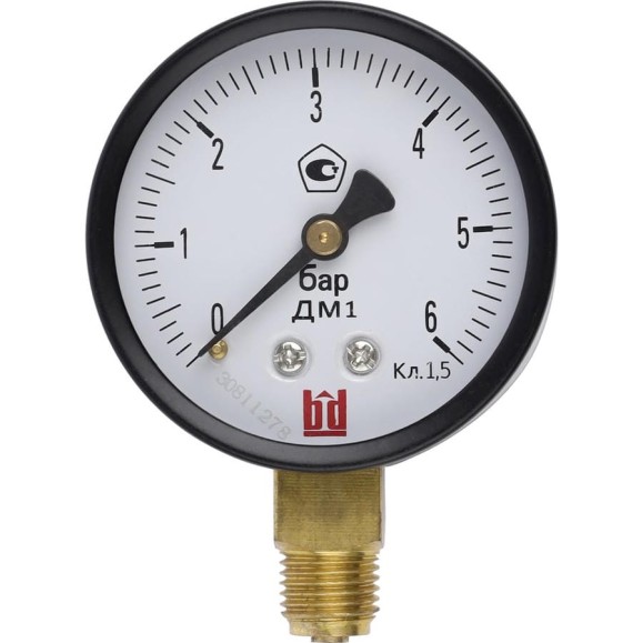 Манометр ДМ 1 Т2 063 Р (0-6) бар, кл.1.5, G1/4" BD 1151100010