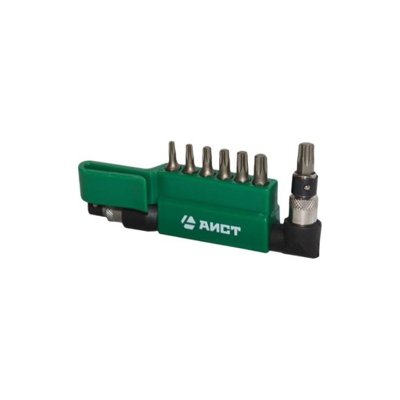 Г-образная отвертка для бит с набором битов AIST TORX T10-40 8 предметов 1011008D-X 00-00007786