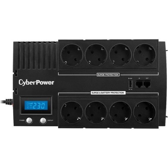 Источник бесперебойного питания CYBERPOWER line-interactive 700va/420w usb/rj11/45/usb charger a (4+4 euro) BR700ELCD