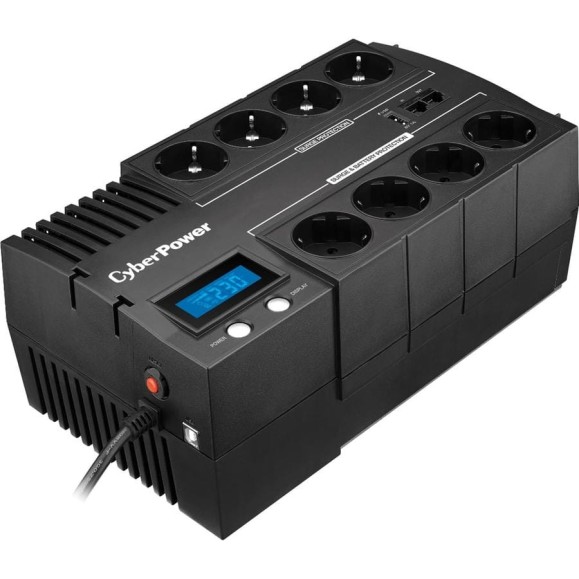Источник бесперебойного питания CYBERPOWER line-interactive 1200va/720w usb/rj11/45/usb charger a (4+4 euro) BR1200ELCD