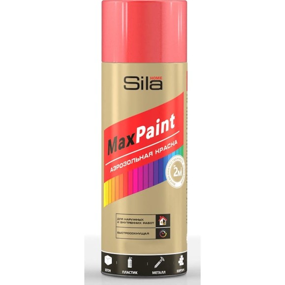 Универсальная аэрозольная эмаль Sila home max paint красный ral 3020, 520 мл 00-00004733 SILP3020 Универсальная аэрозольная эмаль Sila home max paint красный ral 3020, 520 мл 00-00004733 SILP3020