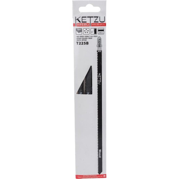 Пилка для лобзика по дереву Т 225 B, 5 шт KETZU 754951