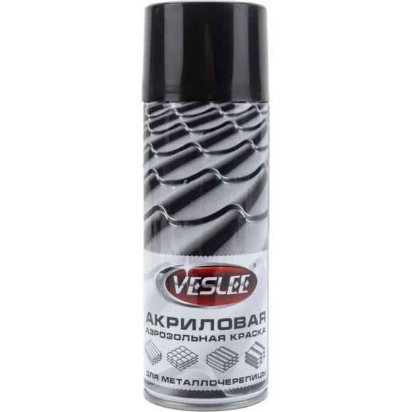 Краска для металлочерепицы Veslee черный темный RAL 9005 VL-P6 9005 Краска для металлочерепицы Veslee черный темный RAL 9005 VL-P6 9005