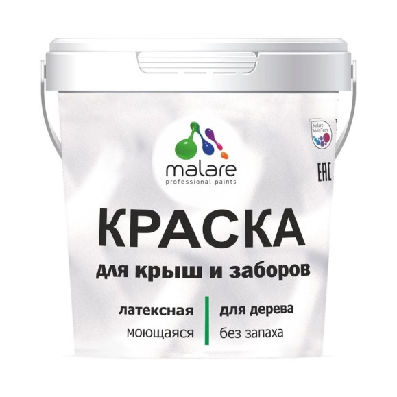 Краска акриловая для деревянного забора MALARE, по дереву для наружных и внутренних работ, без запаха, матовая, линия ветра, 2 кг 2038070671606 КДЗАЛИВМ0200 Краска акриловая для деревянного забора MALARE, по дереву для наружных и внутренних работ, без запаха, матовая, линия ветра, 2 кг 2038070671606 КДЗАЛИВМ0200