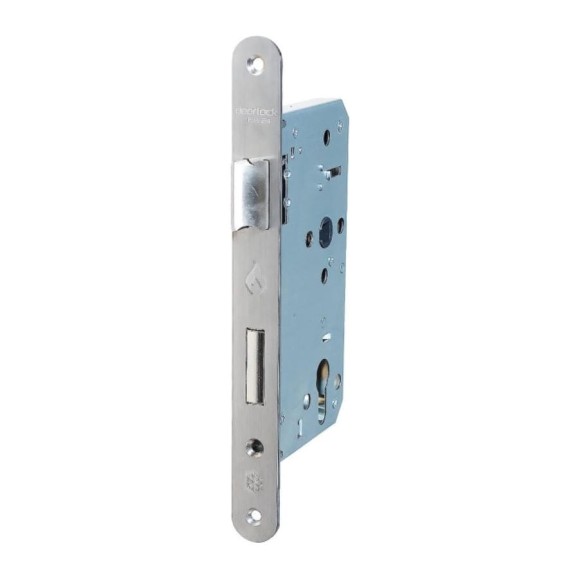 Корпус огнестойкого замка Doorlock DL1769С/65/72/24/9/SSS матовая нержавеющая сталь, реверсивный, под цилиндр, бэксет 65 мм, межосевое расстояние 72 мм 75307 Корпус огнестойкого замка Doorlock DL1769С/65/72/24/9/SSS матовая нержавеющая сталь, реверсивный, под цилиндр, бэксет 65 мм, межосевое расстояние 72 мм 75307