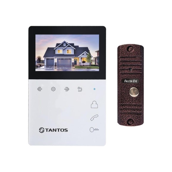 Комплект видеодомофона Tantos Elsa Kit (медь) и вызывная панель Falcon Eye FE-305C 00-00305907