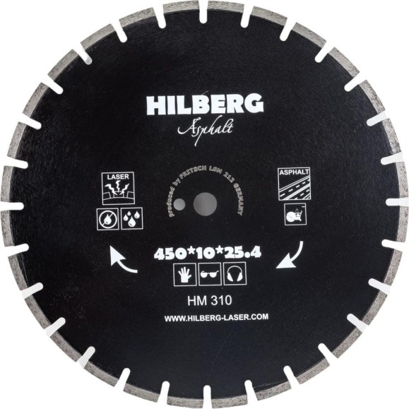 Диск алмазный отрезной Hilberg 450x25.4 Hard Materials Laser Asphalt HM310 Диск алмазный отрезной Hilberg 450x25.4 Hard Materials Laser Asphalt HM310