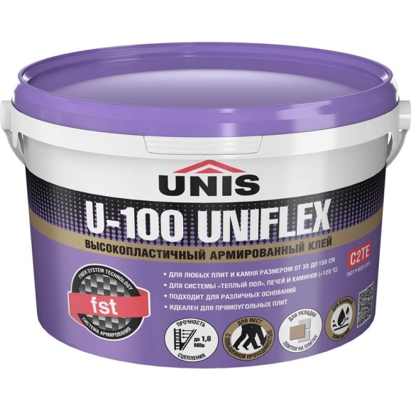 Эластичный клей UNIS Uniflex U-100 банка 5 кг 4607005186355 Эластичный клей UNIS Uniflex U-100 банка 5 кг 4607005186355