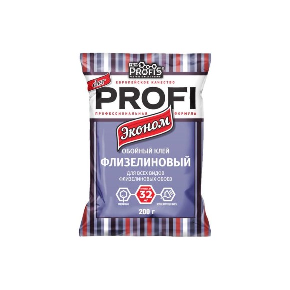 Обойный клей FUR PROFIS PROFESSIONELLE FORMEL der profi эконом флизелиновый, 0.2 кг 26984