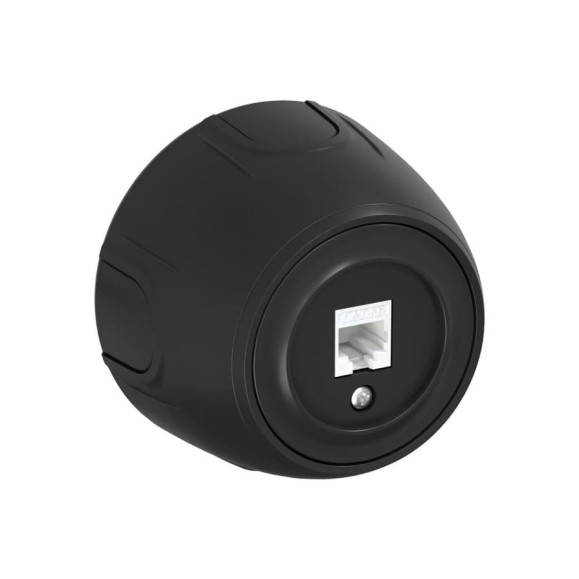 Накладная розетка OneKeyElectro (наружная) компьютерная RJ45 кат.5e Rotondo, цвет черный 7700890