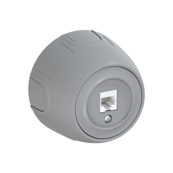 Накладная розетка OneKeyElectro (наружная) компьютерная RJ45 кат.5e Rotondo, цвет серый 7700889