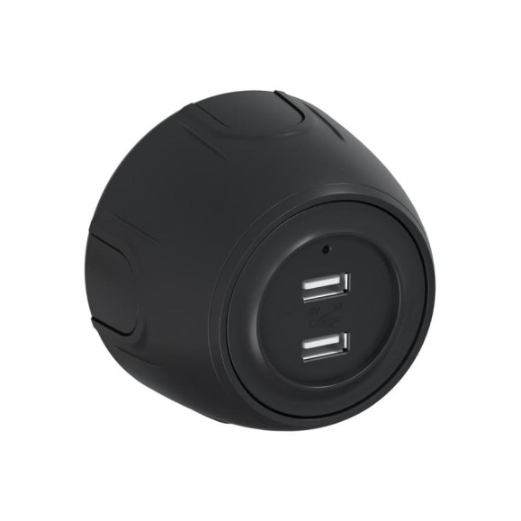 Накладная розетка OneKeyElectro (наружная) USB двойная Rotondo, с подсветкой, цвет черный 7700900